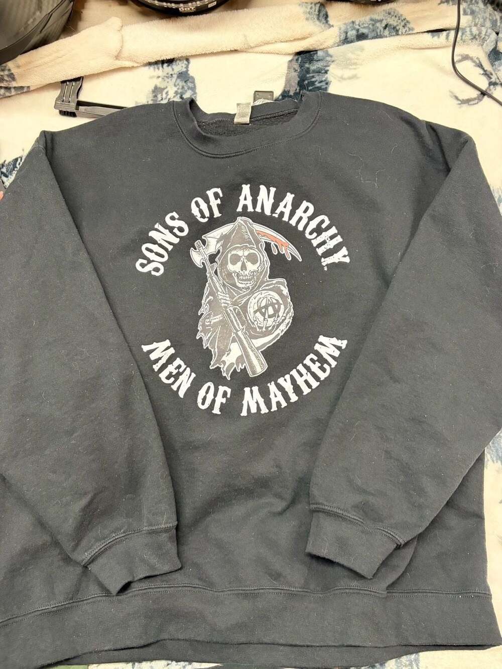 Sons of Anarchy Men of Mayhem Black Crewneck Sweatshirt